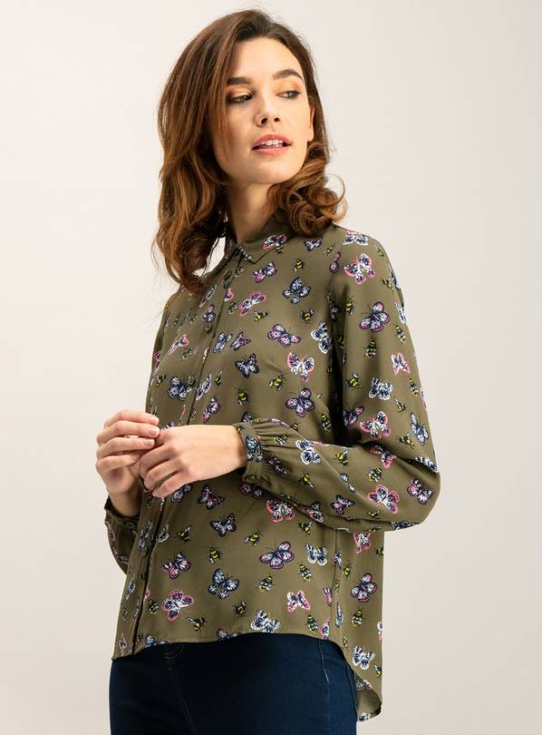 Multicoloured Butterfly Print Shirt - 28